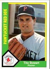 1990 CMC Pawtucket Red Sox Tito Stewart #1 Pawtucket Red Sox