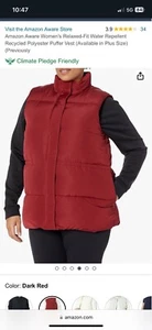 NWT Amazon Aware Puffer Vest - Picture 1 of 4