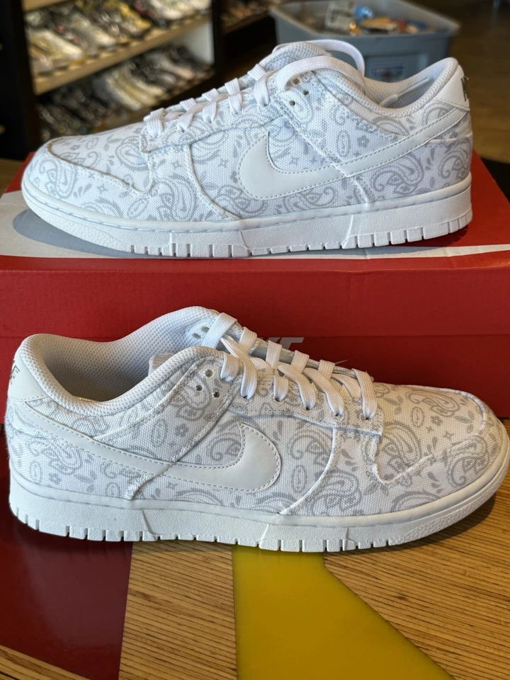 Size 9 - Nike Dunk Low White Paisley W - Image 1 of 4
