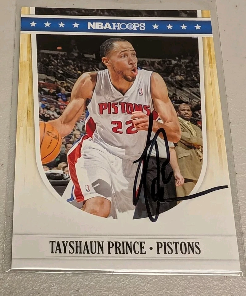 Tayshaun Prince Autographed Basketball Card Auto Autograph Signed - Image 1 of 1