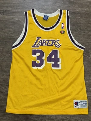 Vintage Champion Shaquille O'Neal Shaq Los Angeles Lakers Jersey Youth XL 18-20 - Image 1 of 4