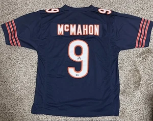 JIM MCMAHON SIGNED AUTO CHICAGO BEARS NAVY BLUE JERSEY BECKETT BAS AUTOGRAPHED - Picture 1 of 4