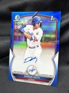 2023 Bowman Chrome Blue Refractor🔥 Damon Keith Auto RC 🔥30/150 #CPADK  Dodgers - Picture 1 of 3