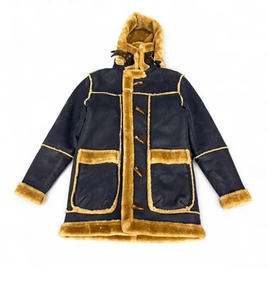 JORDAN CRAIG MEN’S DENALI SHEARLING JACKET COAT FUR Navy/Tan ATMOSPHERE Sz M - Image 1 of 4