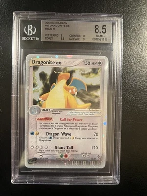 Pokémon TCG Dragonite EX Dragon 90/97 Holo Rare Card BGS 8.5 PSA - Image 1 of 2