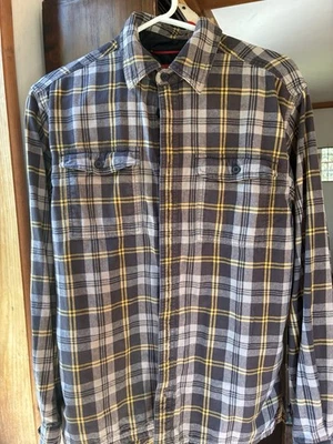 Vintage Eastern Mountain Sports Men Small Lined 100% Cotton Black Grey Yellow - Image 1 of 4