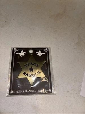 Nueva insignia sellada de Texas Ranger, seis puntos, 2 pulgadas de ancho Foto 1 de 3