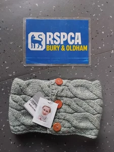  ARAN TRADICIONES SNOOD ISLAND HERENCIA IRLANDA - Cable de encaje gris jaspeado - ETIQUETAS NUEVAS - Imagen 1 de 3