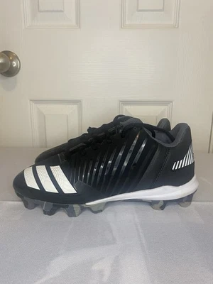 Adidas Cleats Athletic Shoes Icon 8 MD Baseball Football Boys 3.5 Black - Image 1 of 4