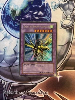 (ACL) *Misprint* Gaia the Dragon Champion LOB-125 Secret Rare Ultra Rare Name LP - Image 1 of 4