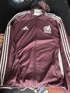 adidas Mexico Anthem Jacket Copa America 2024 Reversible Burgundy Green IW2922 - Picture 1 of 7
