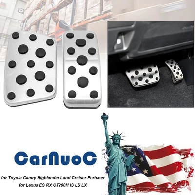 Pastilla de cubierta de pedal de freno de gasolina 2 piezas AT para Toyota Camry 2012-17 Lexus ES RX CT200H IS Foto 1 de 4