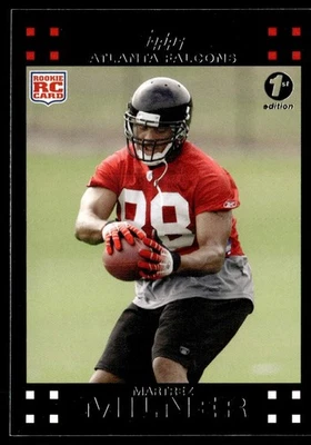 2007 Topps Martrez Milner Rookie Atlanta Falcons #344 - Image 1 of 2