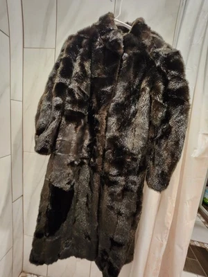 Vintage,unknown Brand, Black Faux Fur,Full Length Coat,Size S/M - Image 1 of 4
