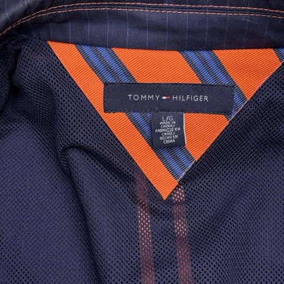 Blazer Tommy Hilfiger Abrigo Deportivo Grande Azul Marino Rayas Algodón Foto 1 de 4