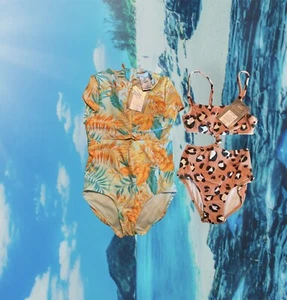 2 NEW GIRLS ART CLASS SWIMSUIT SIZE Xs (4/6) $37 - Picture 1 of 5