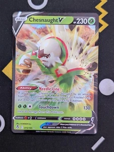 Chesnaught V - 015/195 - Pokemon Silver Tempest Ultra Rare Card NM - Imagen 1 de 2