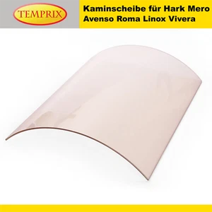 Kaminglas für Hark Avenso Mero Roma Linox Vivera Kamin Gebogen Kaminscheibe  - Bild 1 von 4