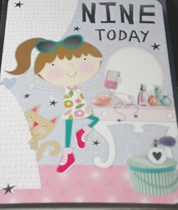 Tarjeta de 9 cumpleaños para niñas por tarjetas selectivas.  - Imagen 1 de 3