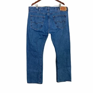 Pantalones de mezclilla azul lavado medio con botones Levi's 501 XX para hombre talla 42x32-usados en excelente estado - Imagen 1 de 8