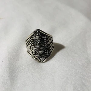 Anillo de plata de ley con estampado geométrico talla 5 - Imagen 1 de 7