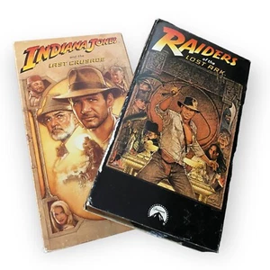 Rare Indiana Jones And The Last Crusade & Raiders Of The Lost Ark VHS - Bild 1 von 3