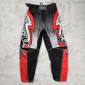 WULFSPORT Padded Motorcross Motorbike Pants Red Black Kids Youth - Picture 1 of 8