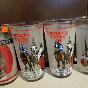 2 Vintage Kentucky Derby 114th Gläser 1988 Paar Neu - Bild 1 von 4