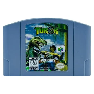 Turok Dinosaur Hunter (Nintendo 64, 1997) Authentic Tested N64 Game Cartridge - Picture 1 of 6