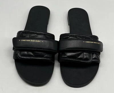 Christian Dior DiorRevolution Negro Acolchado Cuero Hebilla Slide talla 38 Foto 1 de 4