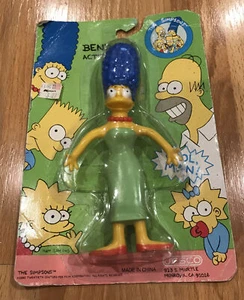 THE SIMPSONS MARGE SIMPSON BIEGSAME ACTIONFIGUR JESCO VTG 1990 NEU IN VERPACKUNG NOS - Bild 1 von 7