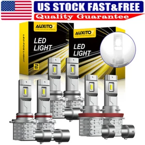 AUXITO 9005 9006 H11 LED Headlights Bulb Conversion White Kit Bright 6500K 6Pcs - Picture 1 of 16