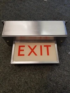 Stainless Steel Lighted Exit Sign Murlin - Picture 1 of 3