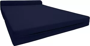 Navy Sleeper Chair Folding Foam Beds, Portable Sleepover Sofa Bed 6x48x 72 - Picture 1 of 7