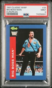 1991 Classic WWF European (UK) #25 Big Boss Man PSA 9 Mint--POP 1, None Higher - Picture 1 of 2