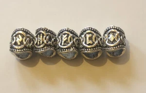 5 X 5-5.9mm Beard/Hair Beads Gunmetal Antique Style Norse viking Dreadlock Bead - Picture 1 of 1