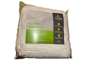 JCPenney Home FULL SIZE Cotton Comfort Mattress Pad White - Picture 1 of 1