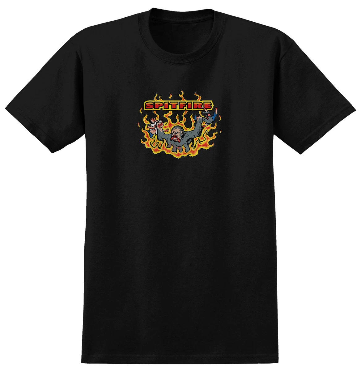 90s SPITFIRE L/S Skate Tee Lsize Black Spitfire T-Shirts