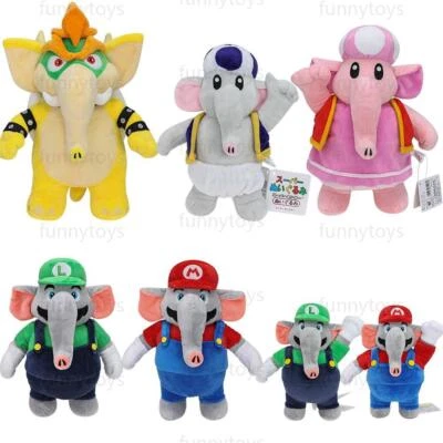 Super Mario Bros Plush Elephant Bowser Luigi Toad Doll Wonder Stuffed Toy Gift - Image 1 of 4