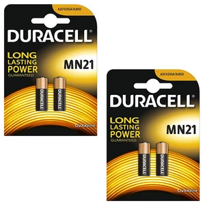 2X Pack Of 2 Duracell MN21 A23 12V Battery 23A LRV08 K23A E23A V23GA 3LR50 8F10R - Picture 1 of 7