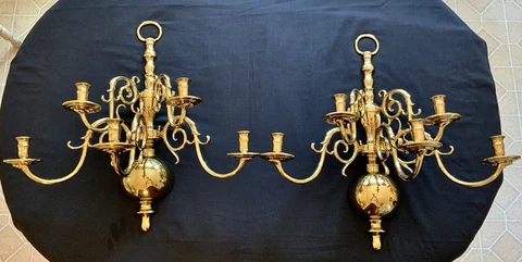 Virginia Metalcrafters Flemish 5 Arm Candle Sconce (2) Model #2006-C Cover
