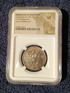 Tetradracma período helenístico griego, años 300 a.C. Seleucus I, NGC en muy buen estado - Imagen 1 de 3