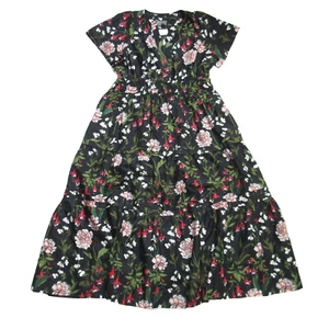 NWT Anthropologie Maeve Somerset Maxi in Taupe Black Floral Cotton Dress 1X - Picture 1 of 3