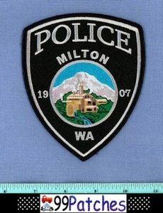 MILTON WASHINGTON toppa spalla polizia OLD MILL WATERMILL SNOW MOUNTAIN 8E - Foto 1 di 1
