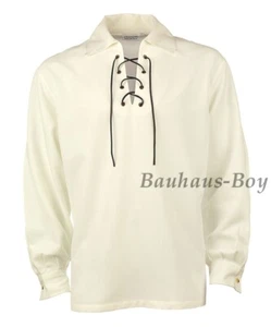 JACOBITE GHILLIE KILT SHIRT IVORY size 3X-LARGE LUXURY HIGHLAND-WEAR SCOTTISH - Picture 1 of 5