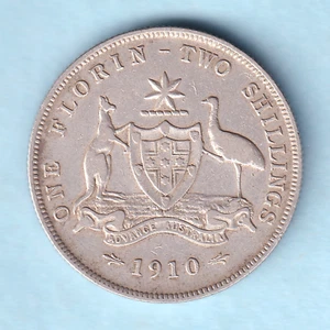 Australia. 1910 Florin. F+/aVF - Trace Lustre - Picture 1 of 2