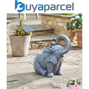 Smart Garden Solar Jumbo Elephant Garden Water Feature Fountain Bird Bath - Picture 1 of 2