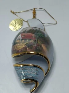 Thomas Kinkade Shoreline Splendors Lighthouse Cottage Ornament 6" Serenity light - Picture 1 of 7