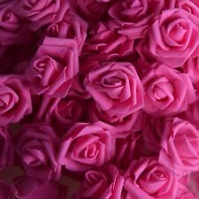 50/100 Large Foam Roses WHOLESALE Heads Buds Big Flowers Wedding Home Party UK