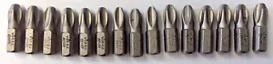 Bosch P3 x 1" Ribbed Extra Hard Insert Bits Screw Tips 15pcs. 1609427362 USA - Picture 1 of 1